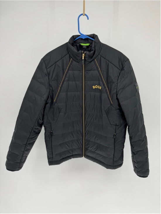 BOSS Other - BOSS Men's Black Puffer Jacket with Gold Accents, Size L